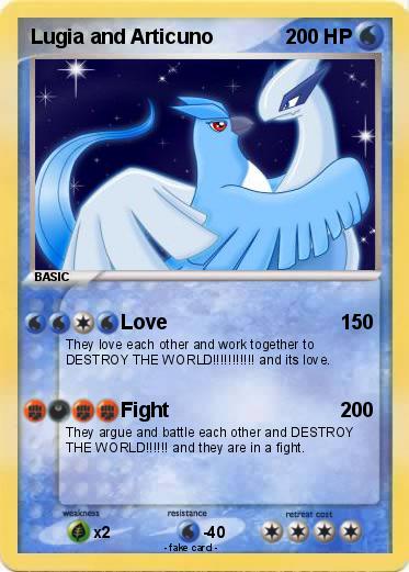 Pokemon Lugia and Articuno