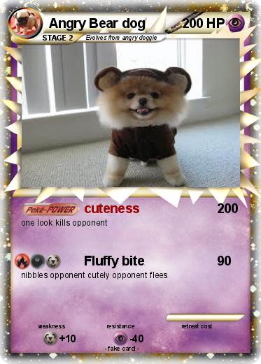 Pokemon Angry Bear dog