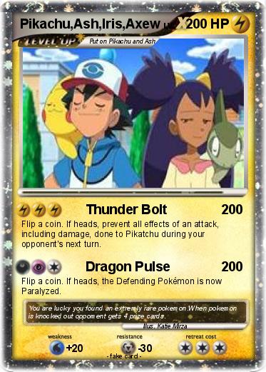 Pokemon Pikachu,Ash,Iris,Axew