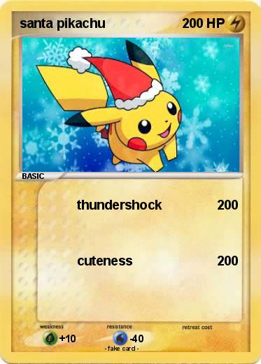 Pokemon santa pikachu