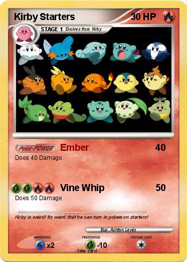 Pokemon Kirby Starters