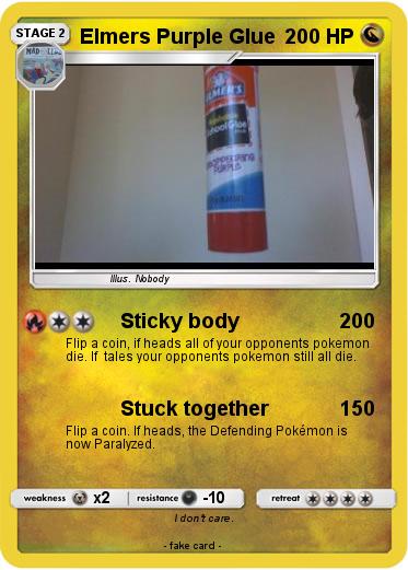 Pokemon Elmers Purple Glue