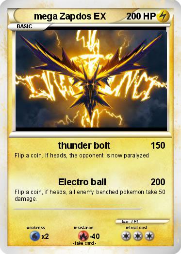 Pokemon mega Zapdos EX