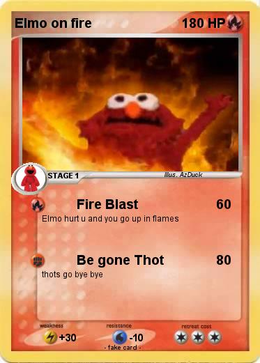 Pokemon Elmo on fire