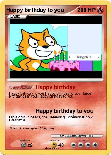 Pokemon Happy birthday to you