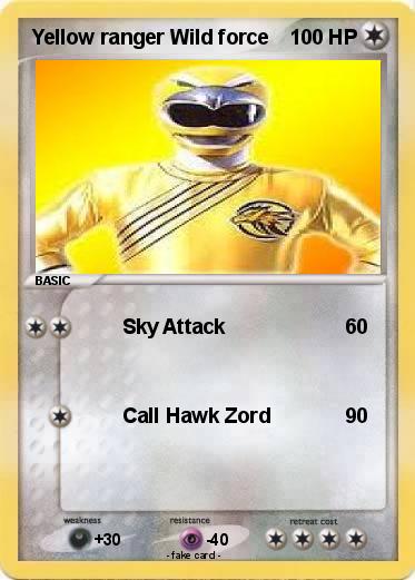 Pokemon Yellow ranger Wild force