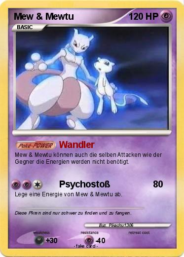 Pokemon Mew & Mewtu Pokemon Mew & Mewtu