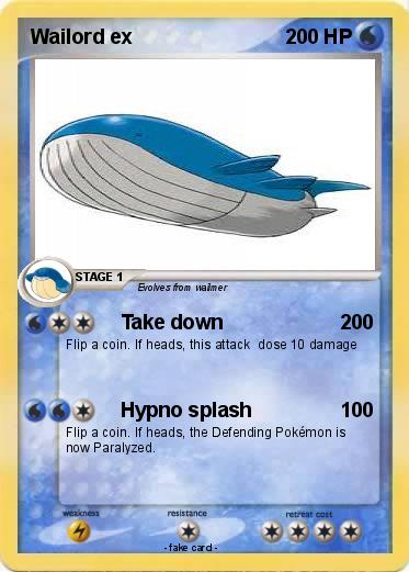 Pokemon Wailord ex