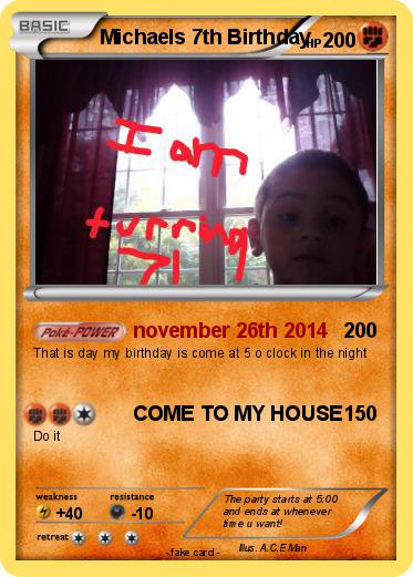 Pokemon Michaels 7th Birthday