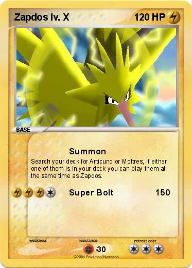 Pokemon Zapdos lv. X