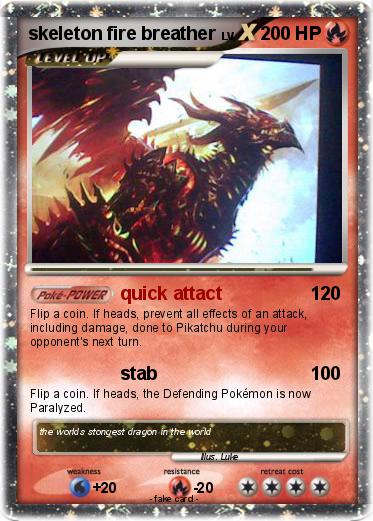 Pokemon skeleton fire breather