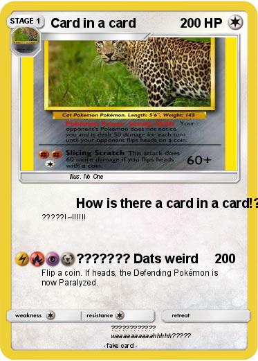 Pokemon Card in a card