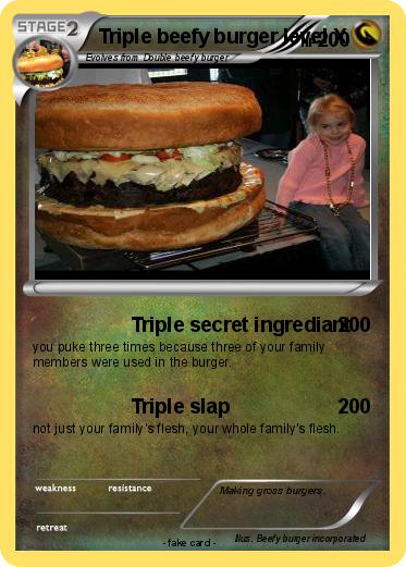 Pokemon Triple beefy burger level X