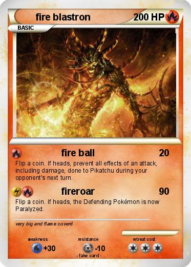 Pokemon fire blastron
