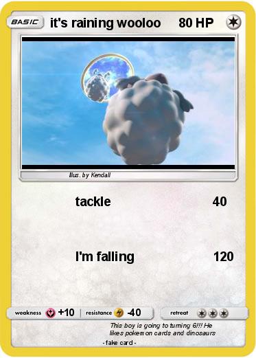 Pokemon it's raining wooloo