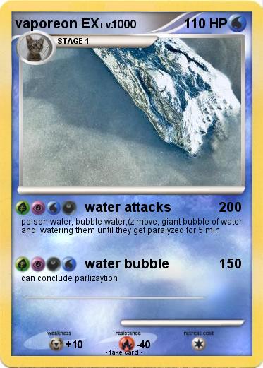 Pokemon vaporeon EX