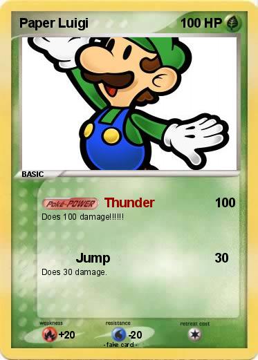 Pokemon Paper Luigi
