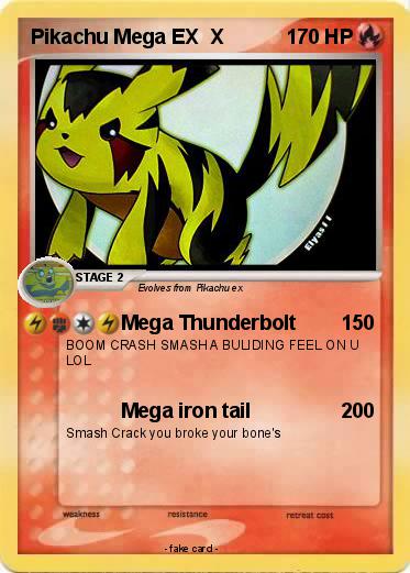 Pokemon Pikachu Mega EX  X