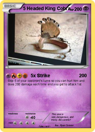 Pokemon 5 Headed King Cobra