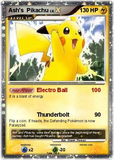 Pokemon Ash's  Pikachu