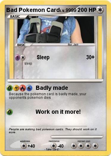 Pokemon Bad Pokemon Card