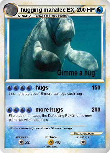 Pokemon hugging manatee EX