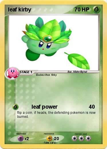 Pokemon leaf kirby