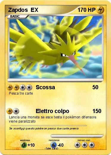 Pokemon Zapdos  EX