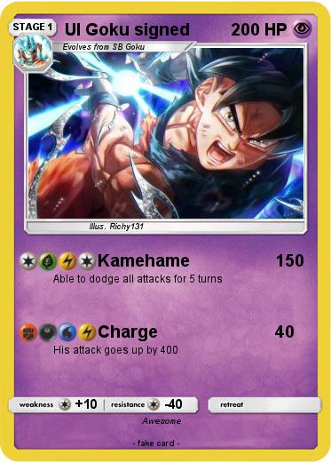 Pokemon UI Goku signed