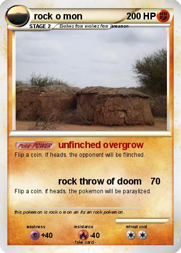 Pokemon rock o mon