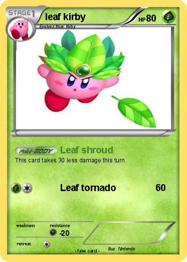 Pokemon leaf kirby