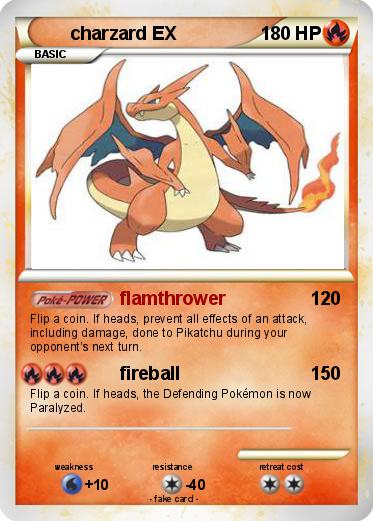 Pokemon charzard EX