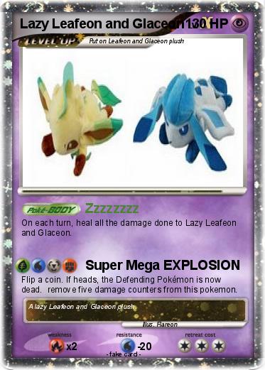 Pokemon Lazy Leafeon and Glaceon