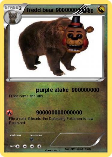 Pokemon fredd bear 90000000000