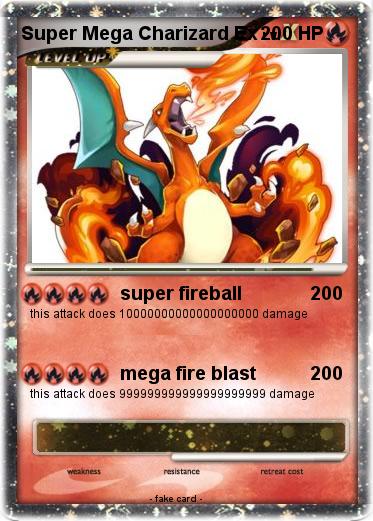Pokemon Super Mega Charizard Ex