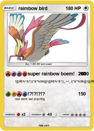 Pokemon raimbow bird