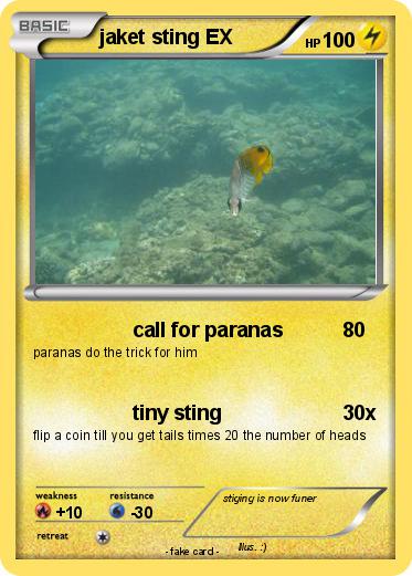 Pokemon jaket sting EX