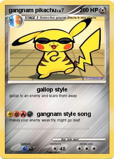 Pokemon gangnam pikachu