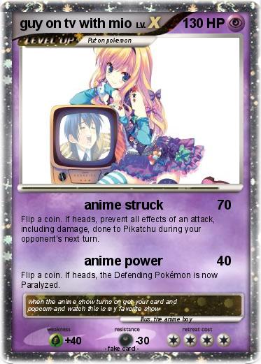 Pokemon guy on tv with mio