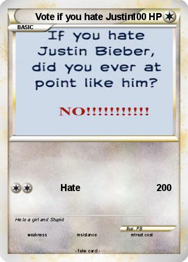 Pokemon Vote if you hate Justin