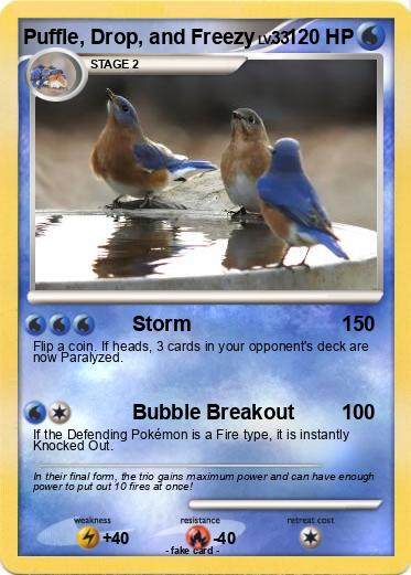 Pokemon Puffle, Drop, and Freezy