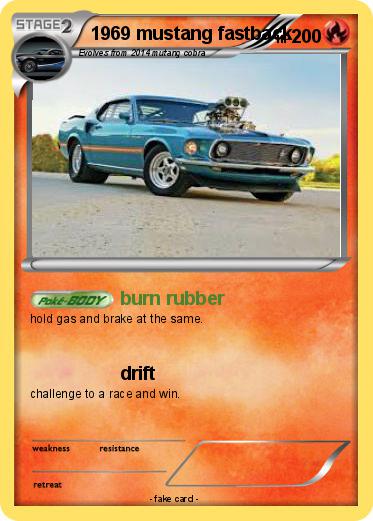 Pokemon 1969 mustang fastback
