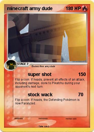 Pokemon minecraft army dude