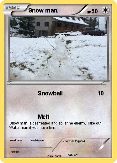 Pokemon Snow man.