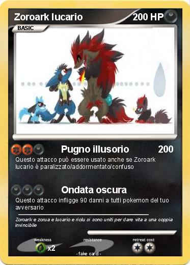 Pokemon Zoroark lucario