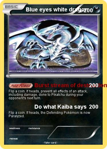 Pokemon Blue eyes white dragon