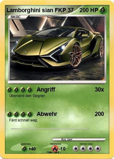 Pokemon Lamborghini sian FKP 37
