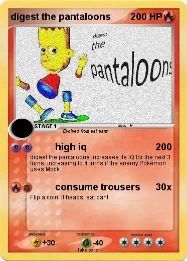 Pokemon digest the pantaloons