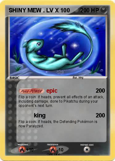 Pokemon SHINY MEW . LV X 100