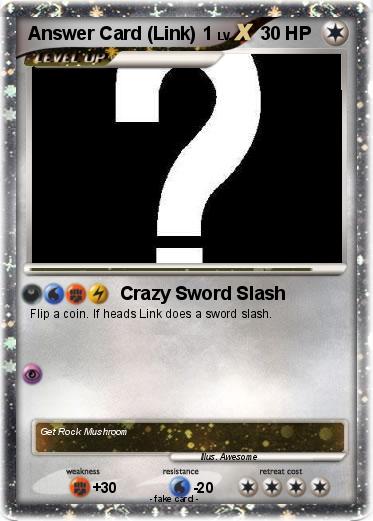 Pokemon Answer Card (Link) 1
